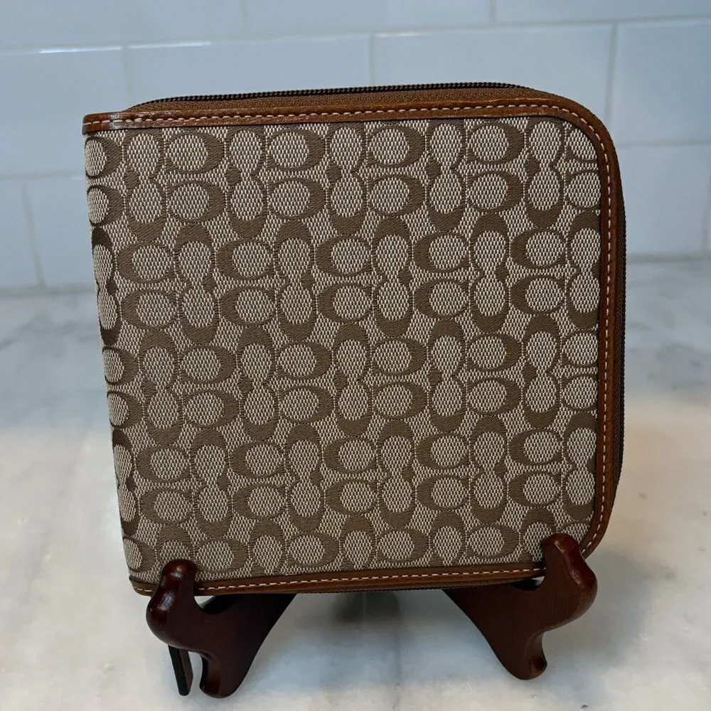 Coach Jacquard Signature Mini C Logo CD/DVD Case NWT